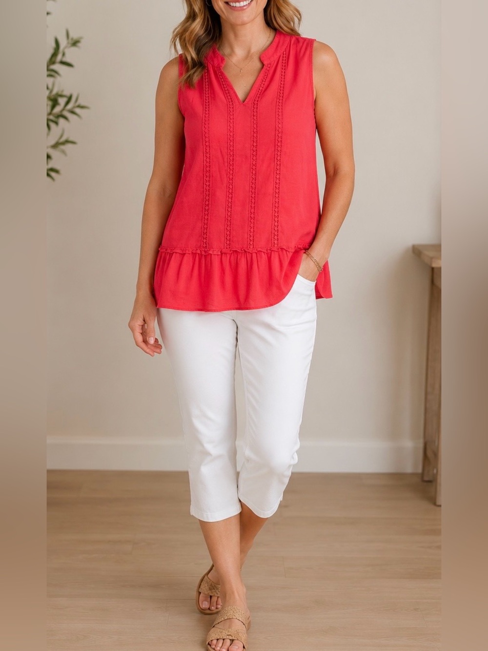 Crown & Ivy sleeveless top from Belks dept store .